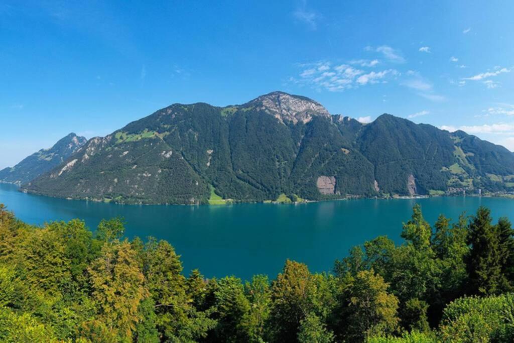 Exklusives Chalet Mit Traumhafter See- Und Bergsicht Seelisberg Exterior photo