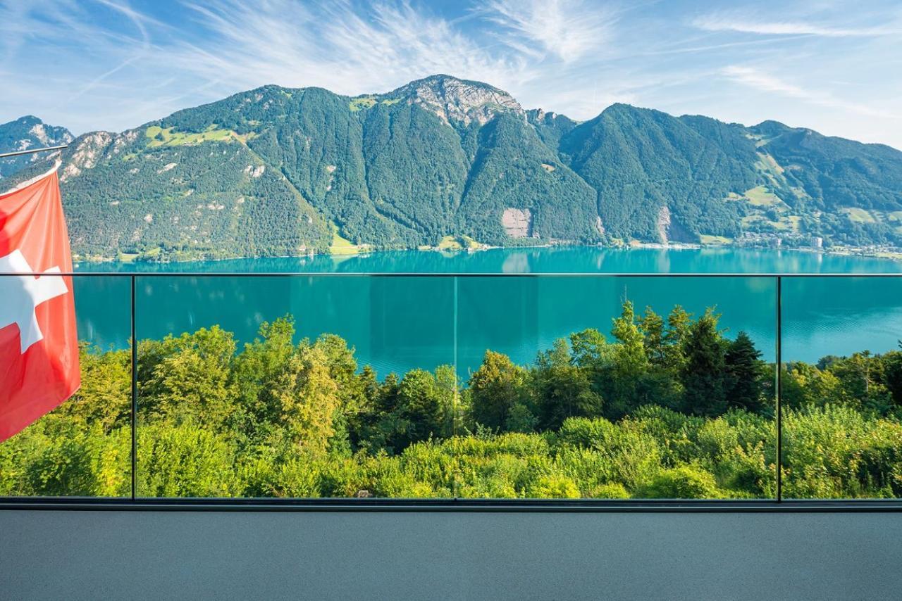 Exklusives Chalet Mit Traumhafter See- Und Bergsicht Seelisberg Exterior photo